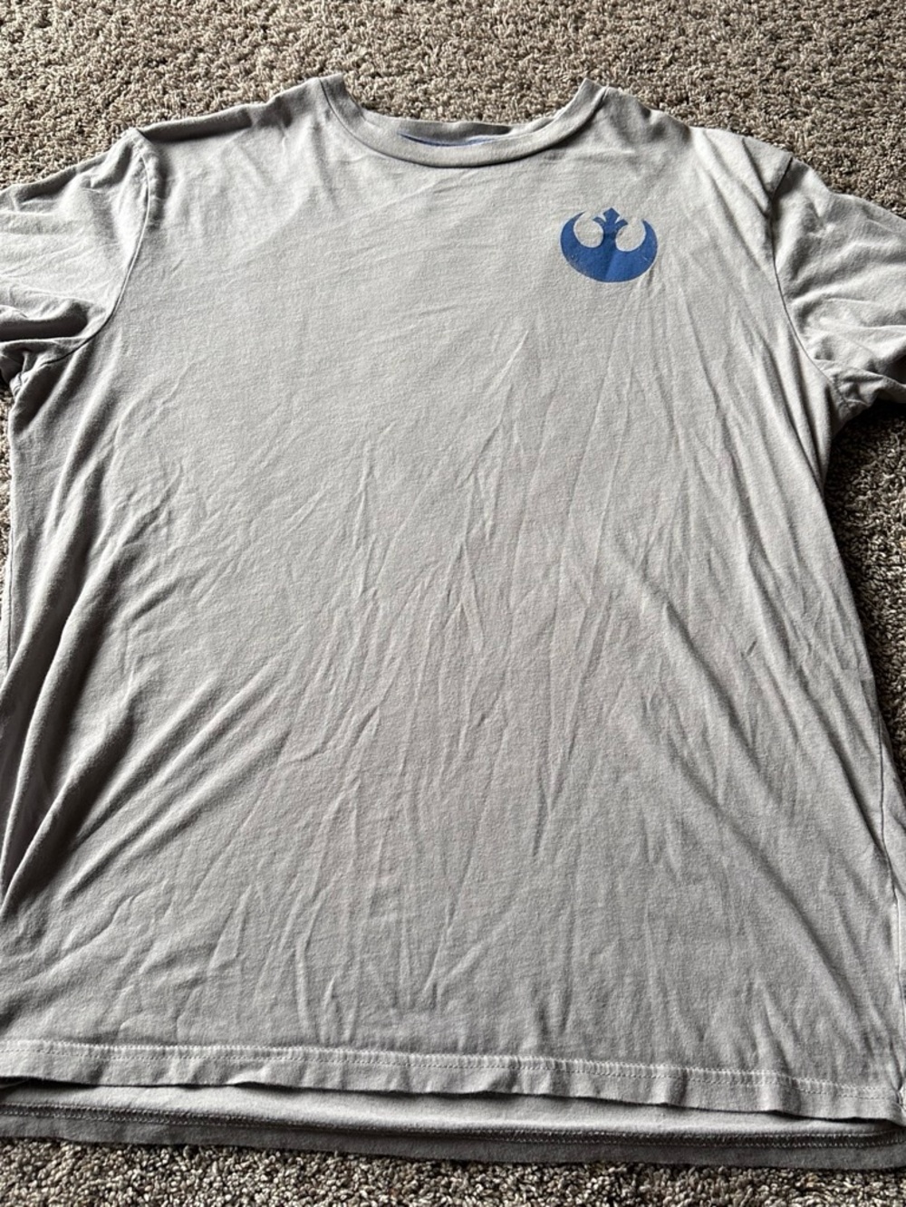 Star Wars Gray Short-Sleeve T‑Shirt with Blue Rebel Emblem